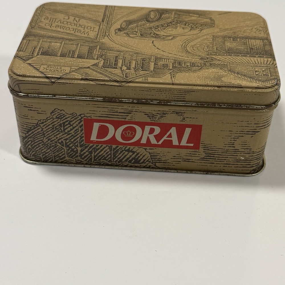 Doral Vintage Metal Match Tin and box Of Sealed Matches 1996 RJRTC